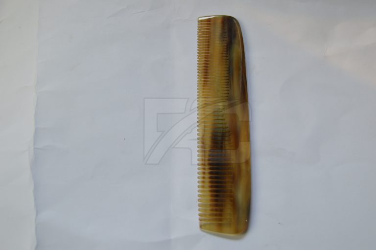 Natural Horn Straight Wider Tooth Comb